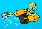 Sponge Bob Squidward Diving