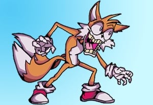 Friday Night Funkin' VS Tails.EXE FULL WEEK (FNF Mod/Hard)  (Creepypasta/Horror/Tails EXE Mod)  Tails Story from Sonic.exe: Tails  encounters Sonic at the end of the HILL ACT 1 level, Sonic standing  completely