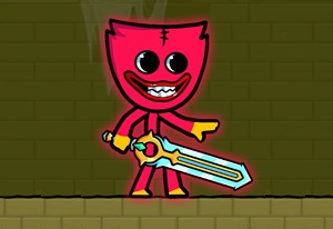 Red Stickman vs Monster School 🔥 Play online